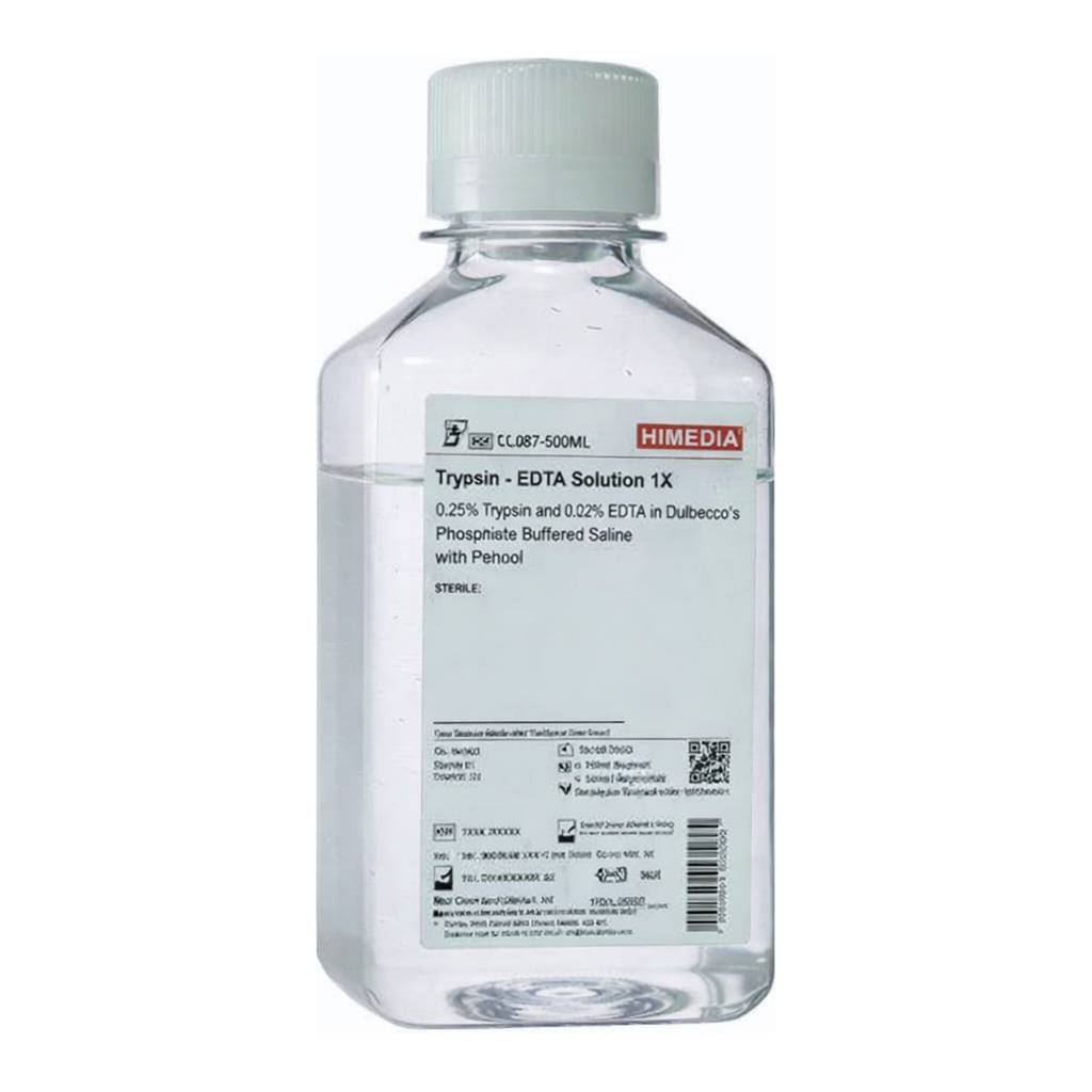 Himedia Trypsin-EDTA Solution 10X w/ 2.5% Trypsin (1:250), 0.2% EDTA in 0.85% normal saline w/o Phenol red