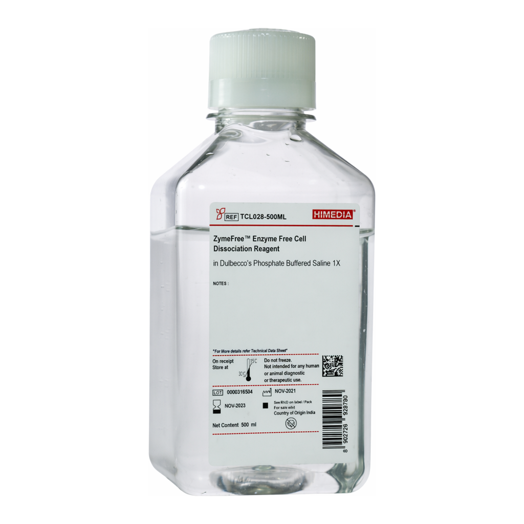 Himedia ZymeFree Enzyme Free Cell Dissociation Reagent in Dulbecco’s Phosphate Buffered Saline 1X