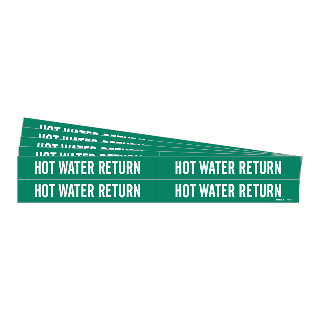 Brady HOT WATER RETURN Pipe Marker