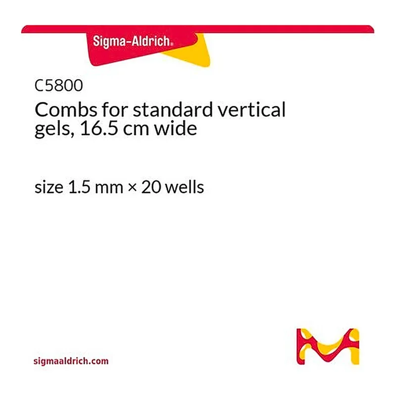 Merck Combs for standard vertical gels, 16.5 cm wide
