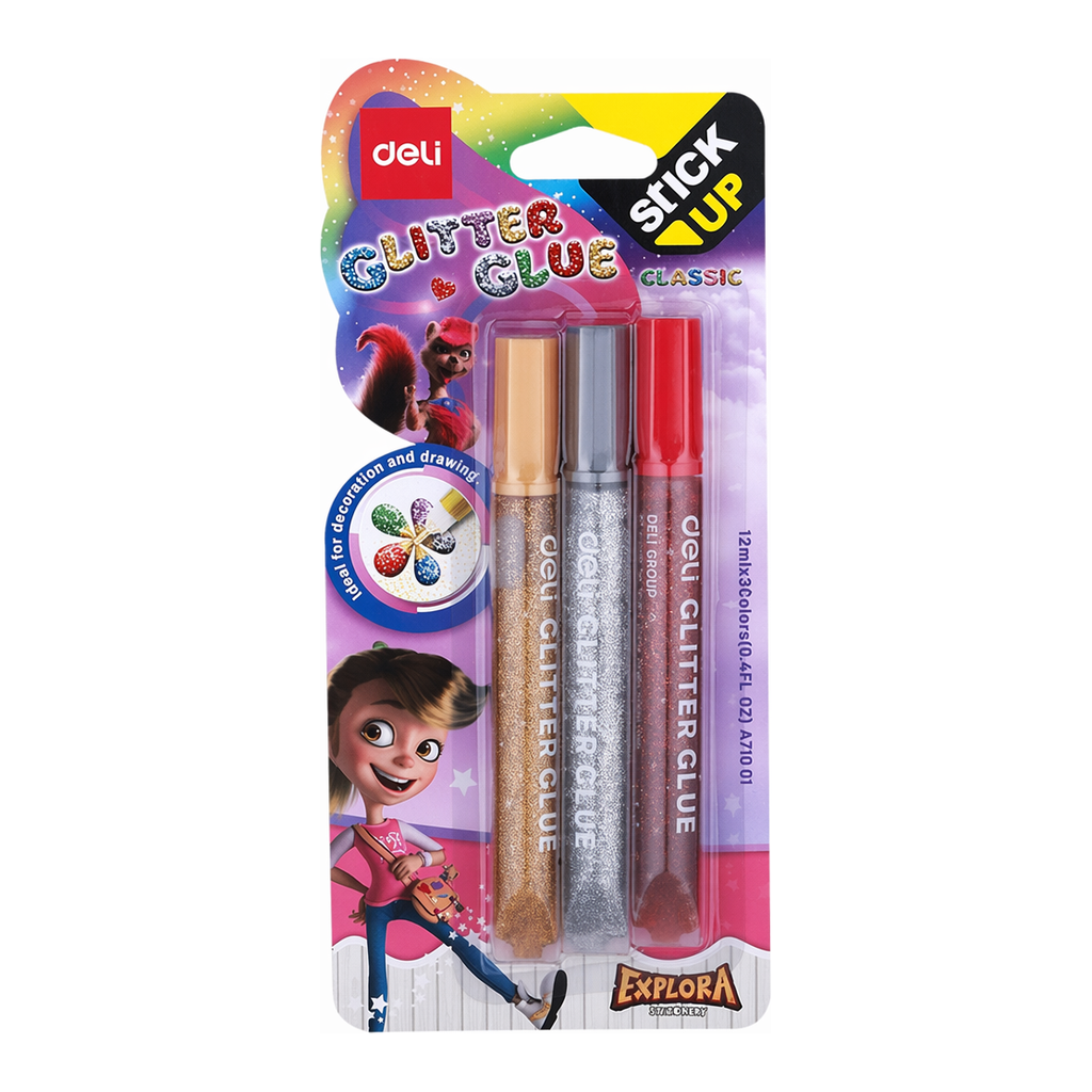 OFFICENEX 델리 반짝이풀 12ml 3색