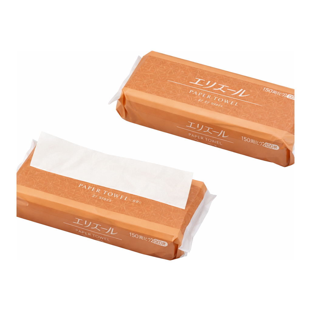 AS ONE Paper Towel Unbleached White Double Large Size Two-Ply, 페이퍼 타월(무표백 더블 대판)