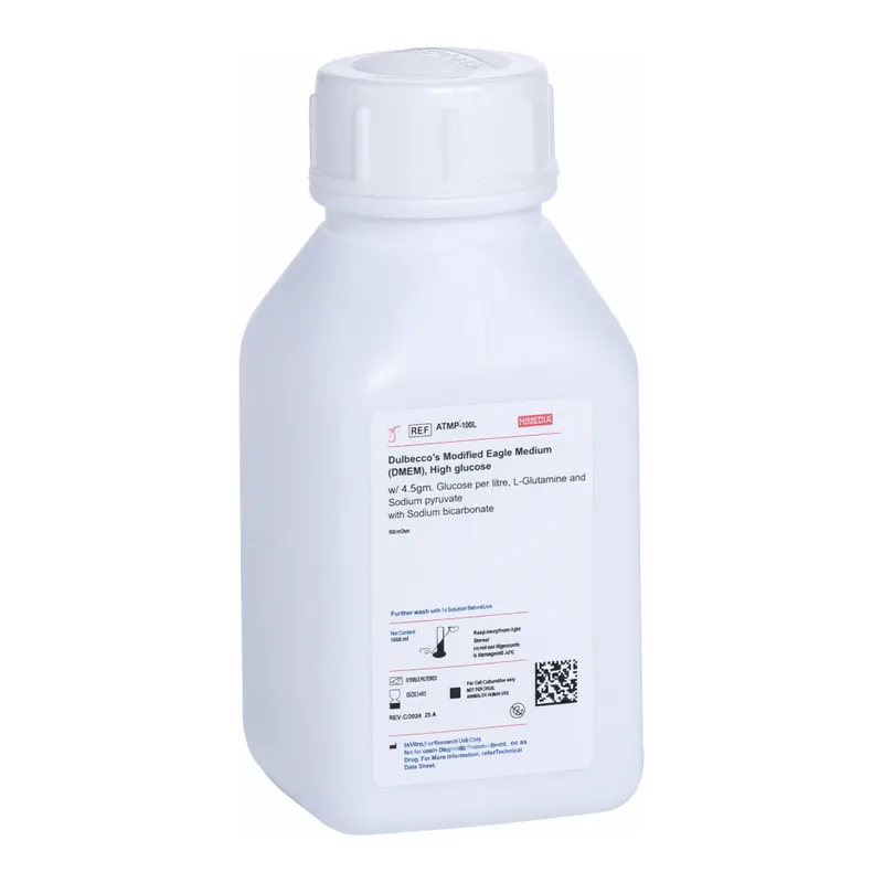 Himedia Dulbecco`s Modified Eagle Medium (DMEM), High Glucose w/ 4.5gms per litre Glucose, L-Glutamine and Sodium pyruvate w/o Phenol red, Folic acid and Sodium bicarbonate