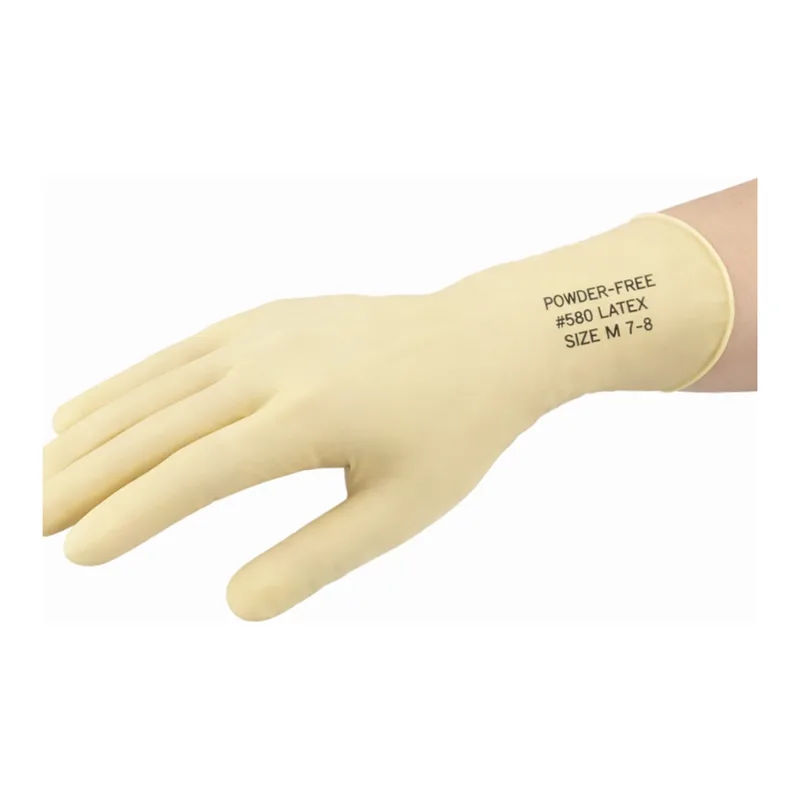 AS ONE Gamma Sterile Latex Glove(Powder-Free·Embossed Finger Tip), 멸균 라텍스장갑(파우더프리·엠보스드 핑거팁)(전장 약300mm)