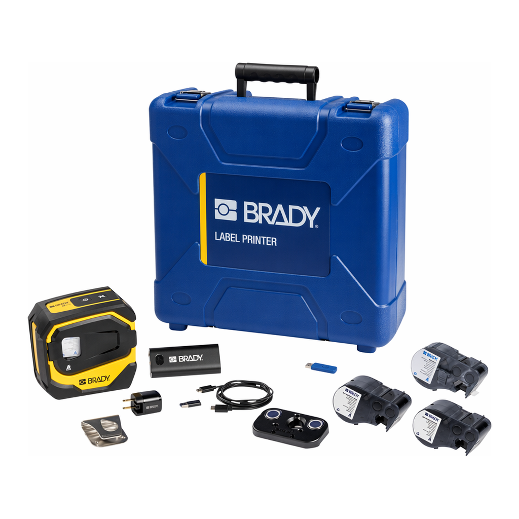 Brady M511 Portable Bluetooth Label Printer with Safety and Facility ID Software and Accessories Kit