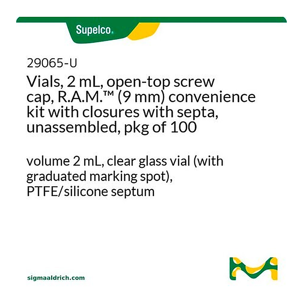 Merck PK100 CONVPK 9MM VL,CL,GRD SPT,PTFE/SIL