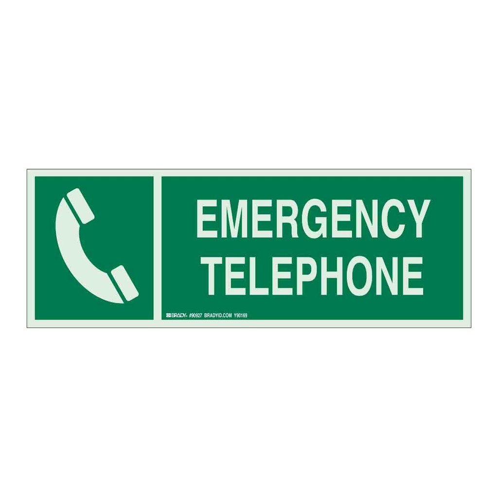 Brady BradyGlo Emergency Telephone Sign