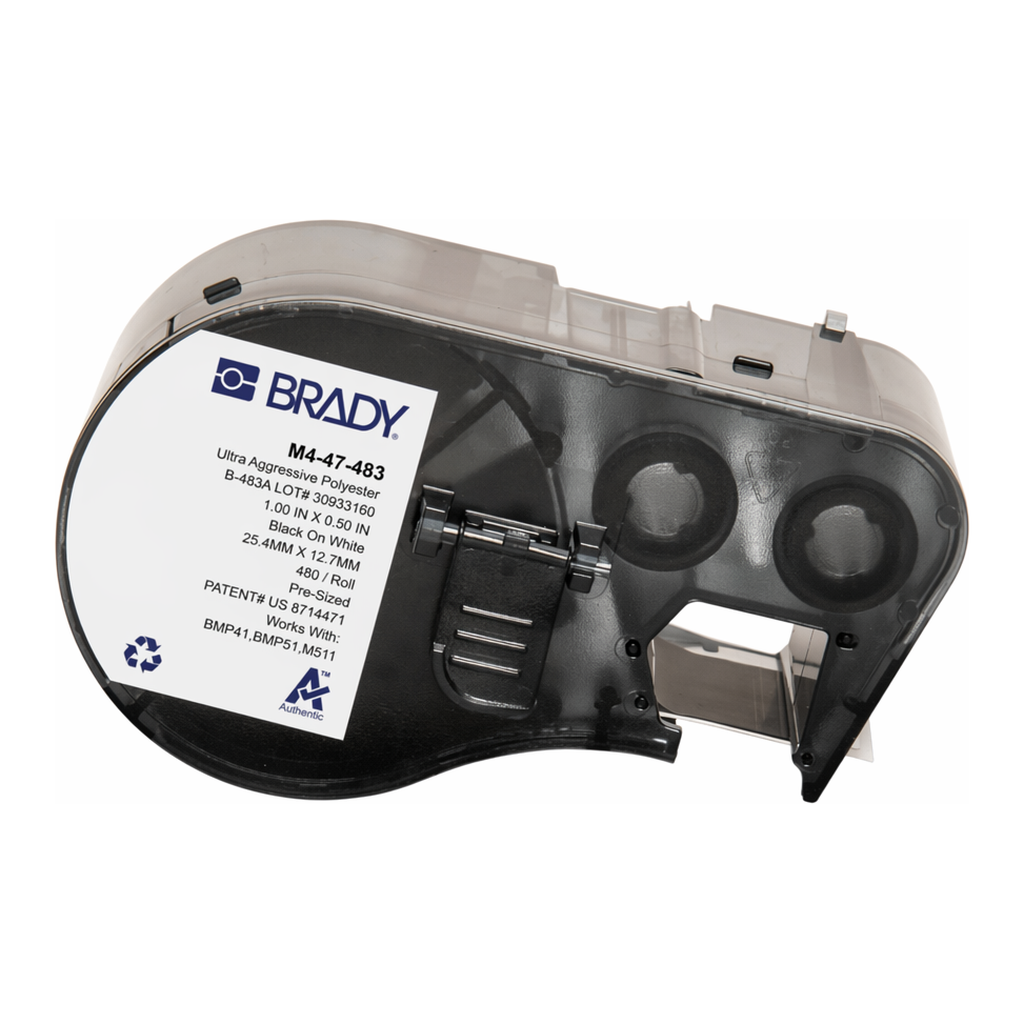 Brady Ultra Aggressive Adhesive Multi-Purpose Polyester Labels with Ribbon for M4 M5 Printers