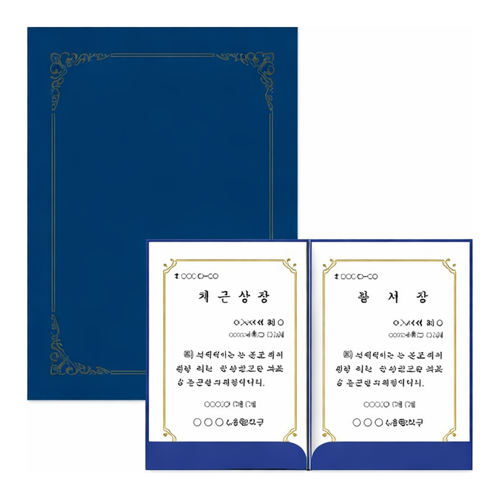 OFFICENEX 종이상장케이스(A4/거치식/군청색/10매/팩/우진)