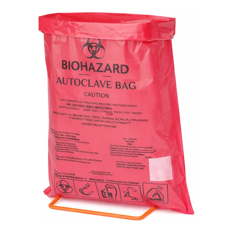 Thermo Fisher Scientific Desktop Autoclavable HDPE Biohazard Bags, 8.5 x 11 in.
