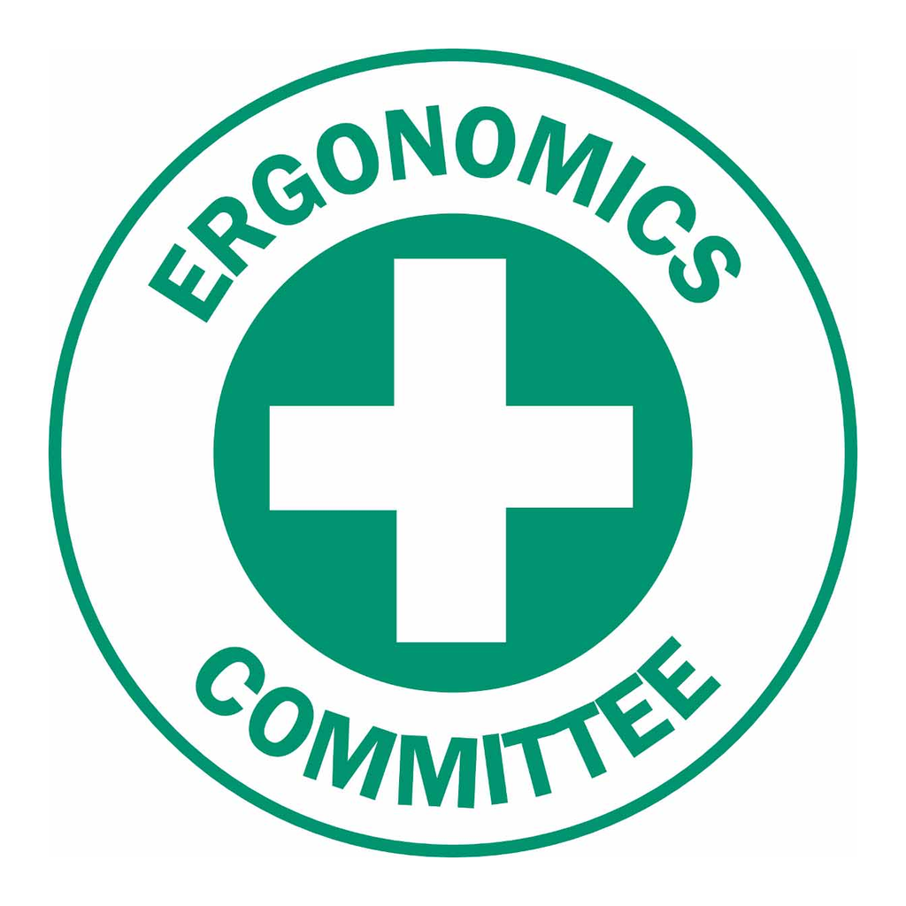 Brady ERGONOMICS COMMITTEE Hard Hat Labels