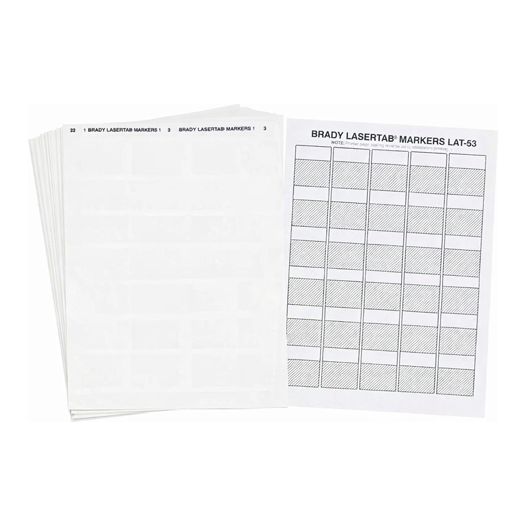 Brady LaserTab Series Self-Laminating Polyester Labels
