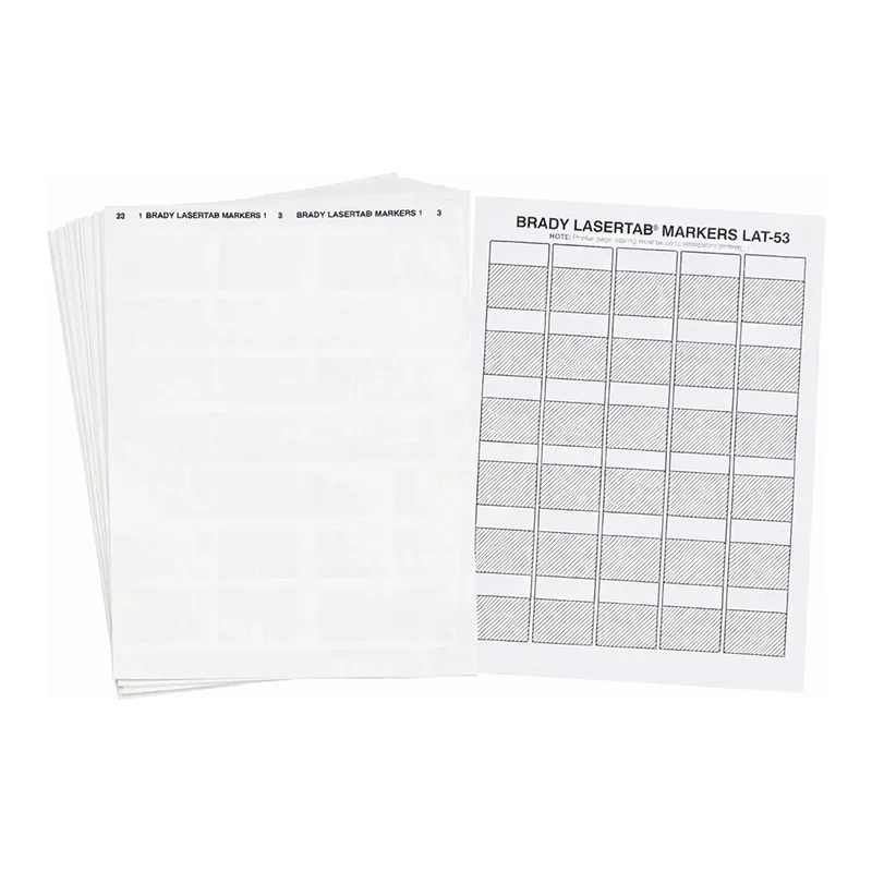 Brady LaserTab Series Self-Laminating Polyester Labels