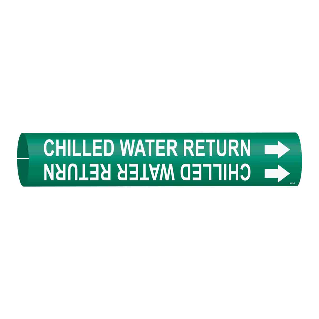 Brady CHILLED WATER RETURN Snap-On/Strap-On Pipe Marker