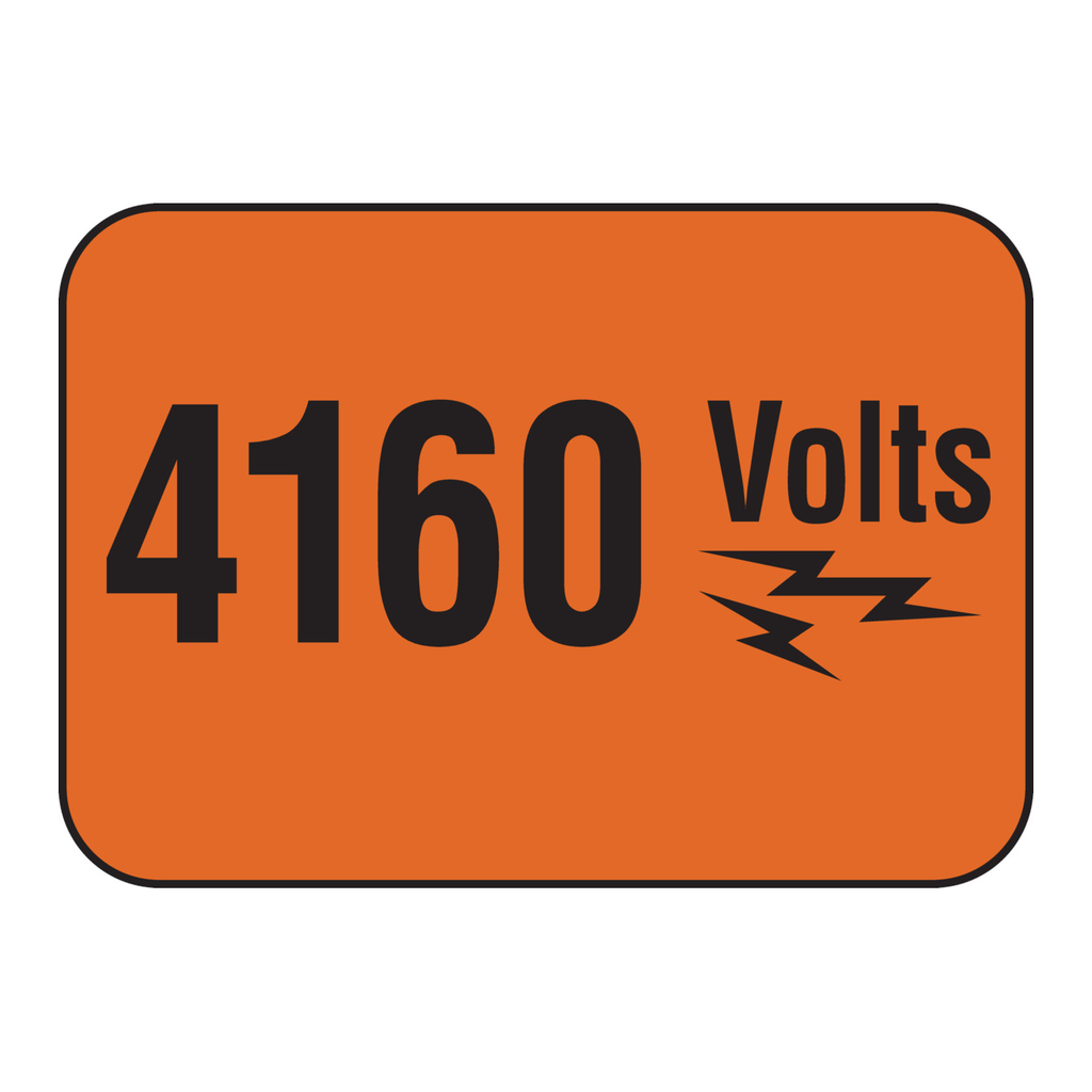 Brady 4160 VOLTS Sign