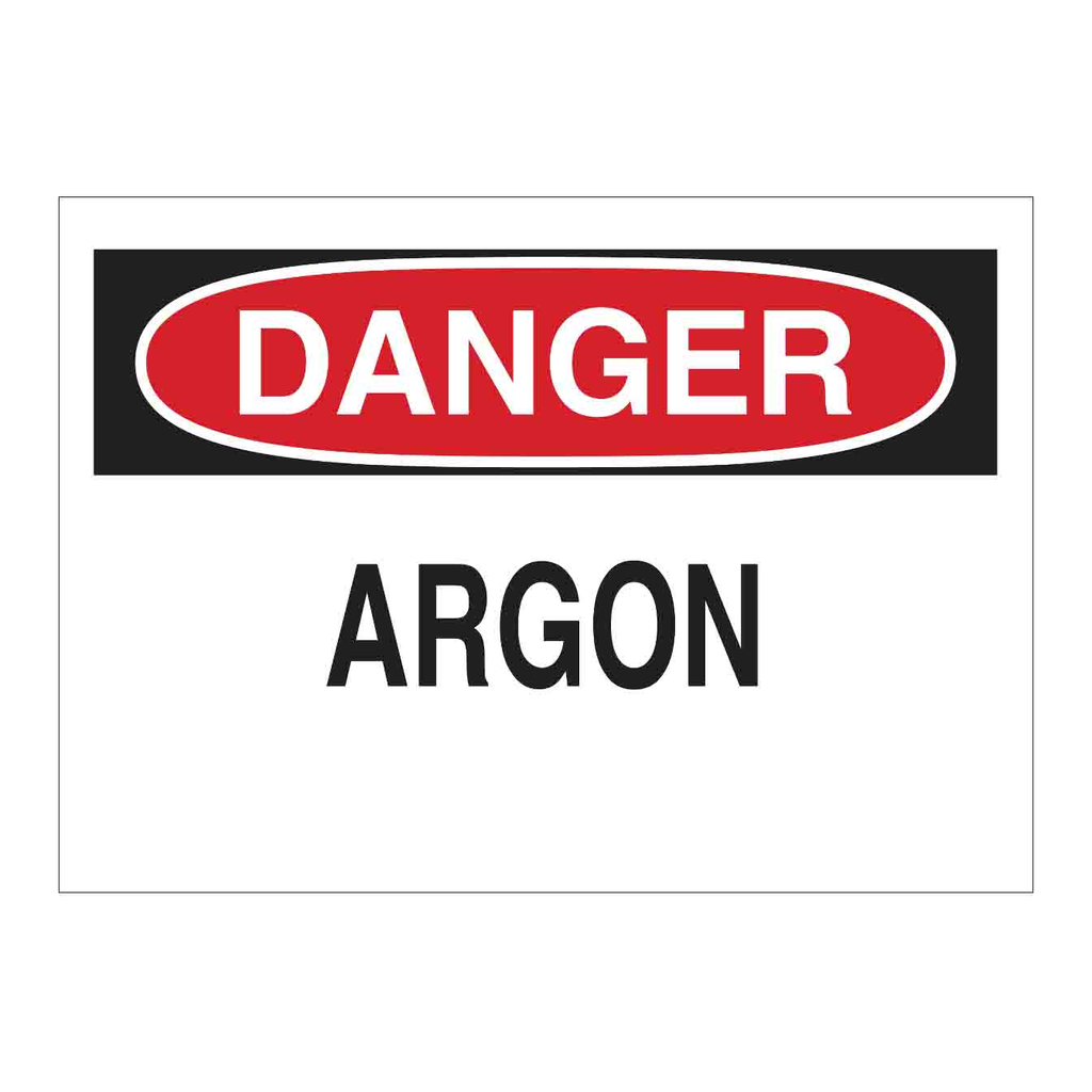 Brady DANGER Argon Sign