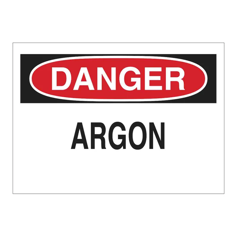 Brady DANGER Argon Sign
