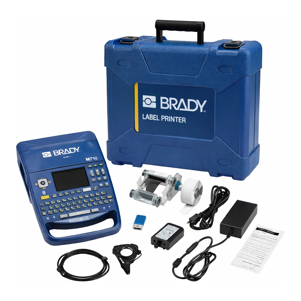 Brady M710 Bluetooth & Wi-Fi Portable Label Printer with Workstation Safety & Facility ID Software and Hard Case