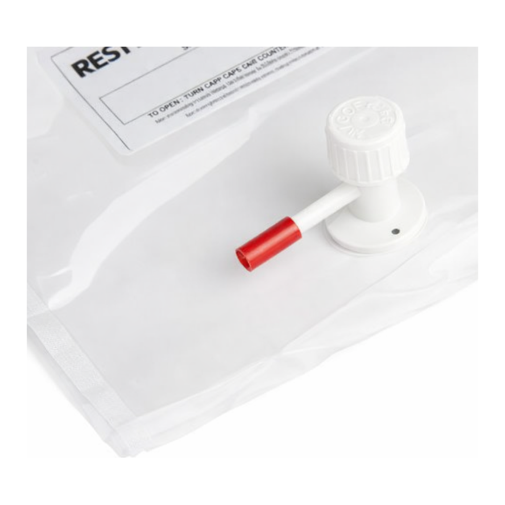 Restek Tedlar Bag, w/Single Polypropylene Valve & Septum Fitting 3 Liter Cap., 9.5in x 10in, 10pk
