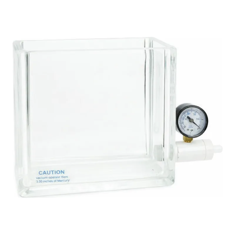 Restek Glass Vacuum Chamber, w/ gauge & valve, Replacement for Resprep 6 & 12-port manifolds