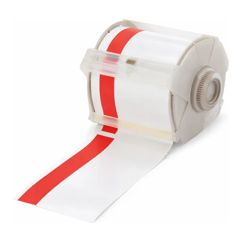 Brady All Weather Permanent Adhesive Vinyl Label Tape for GlobalMark Printer - 4", Danger Header Stripe