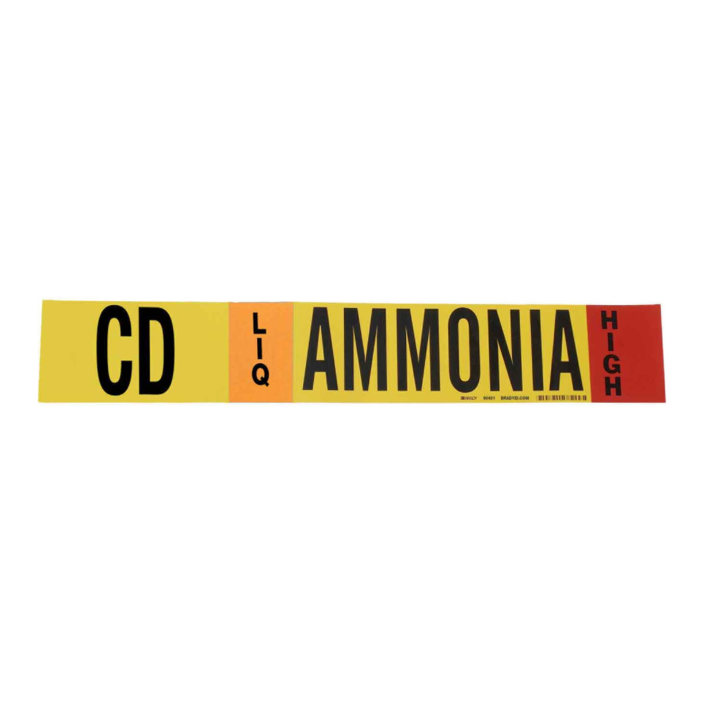 Brady CD LIQ AMMONIA HIGH Pipe Marker