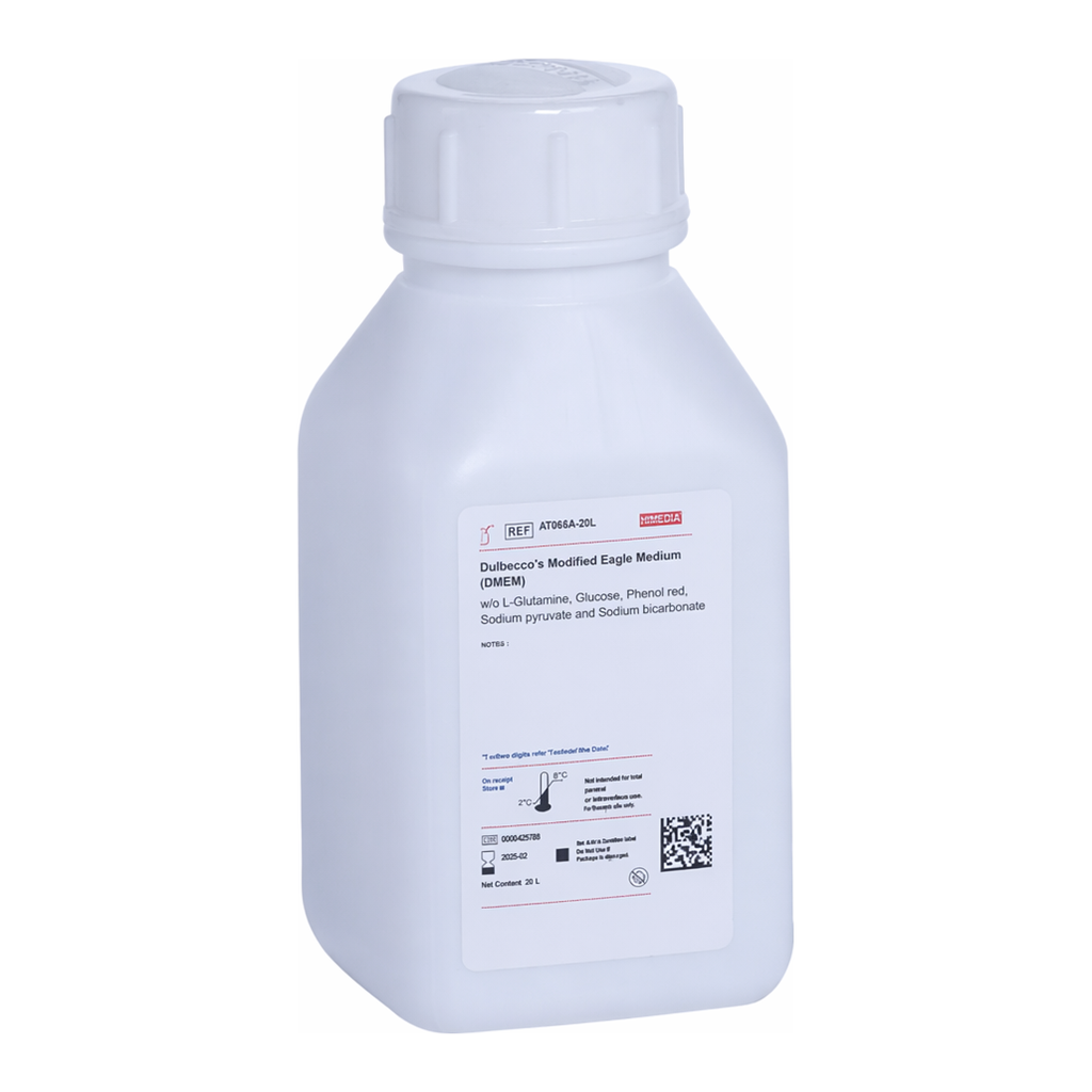 Himedia Dulbecco`s Modified Eagle Medium (DMEM) w/o L-Glutamine, Glucose, Phenol red, Sodium pyruvate and Sodium bicarbonate