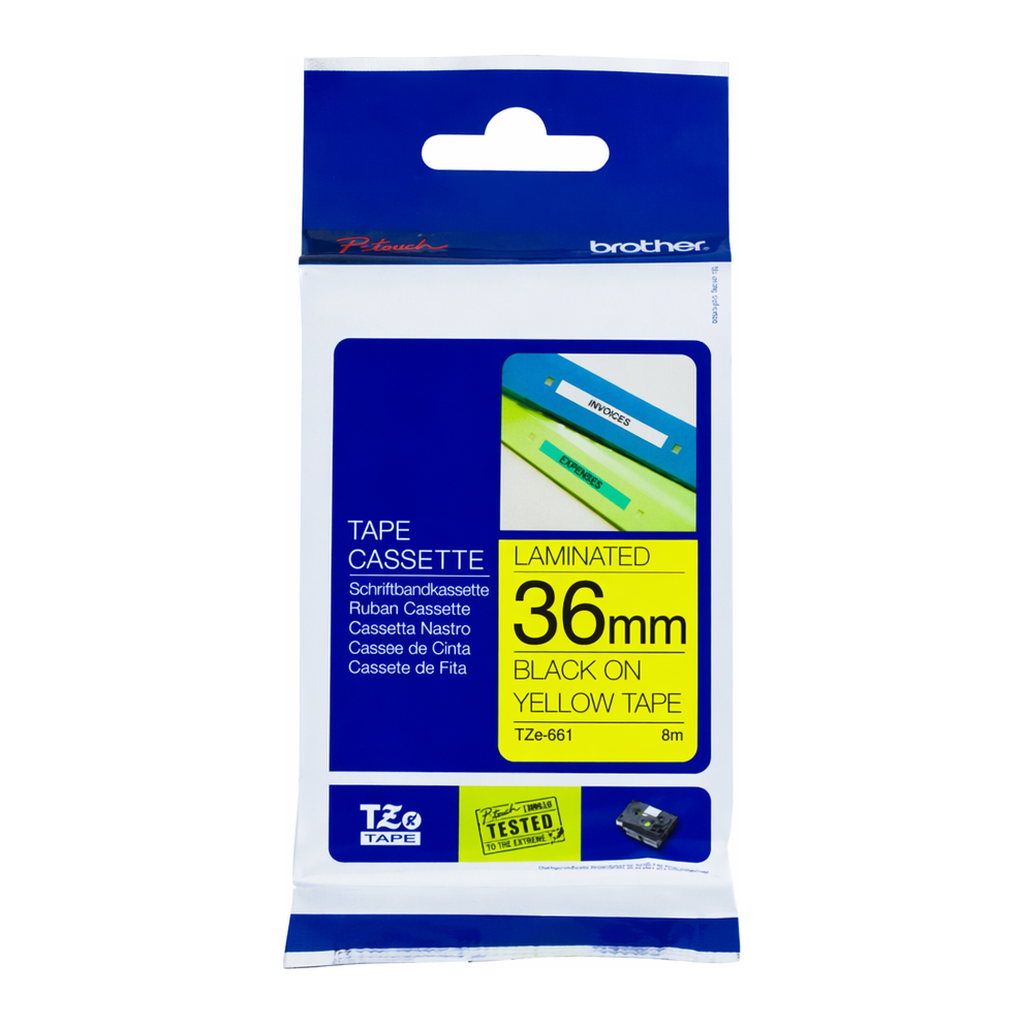 OFFICENEX 브라더 테이프카트리지(TZe-661/36mm/노랑/흑색문자)