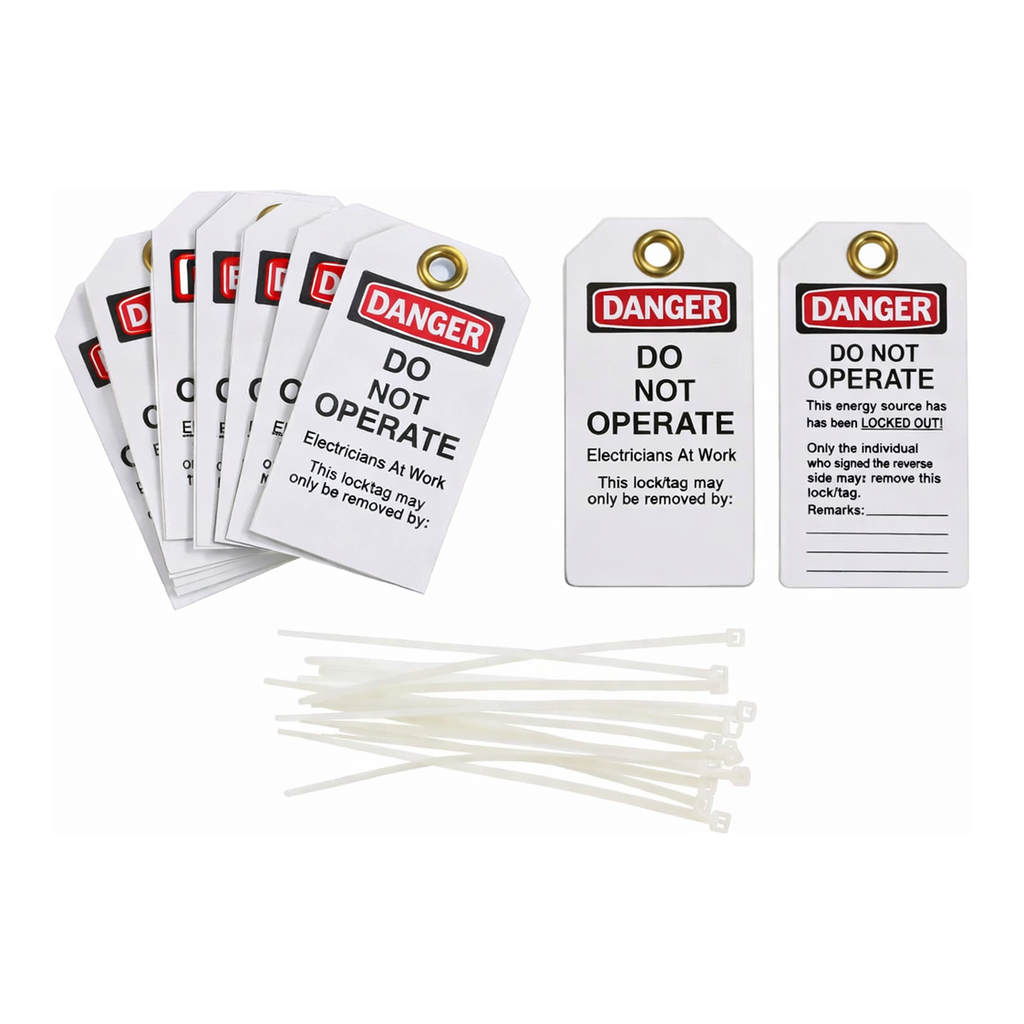 Brady DANGER Do Not Operate Electricians At Work Lockout Tagout Tags