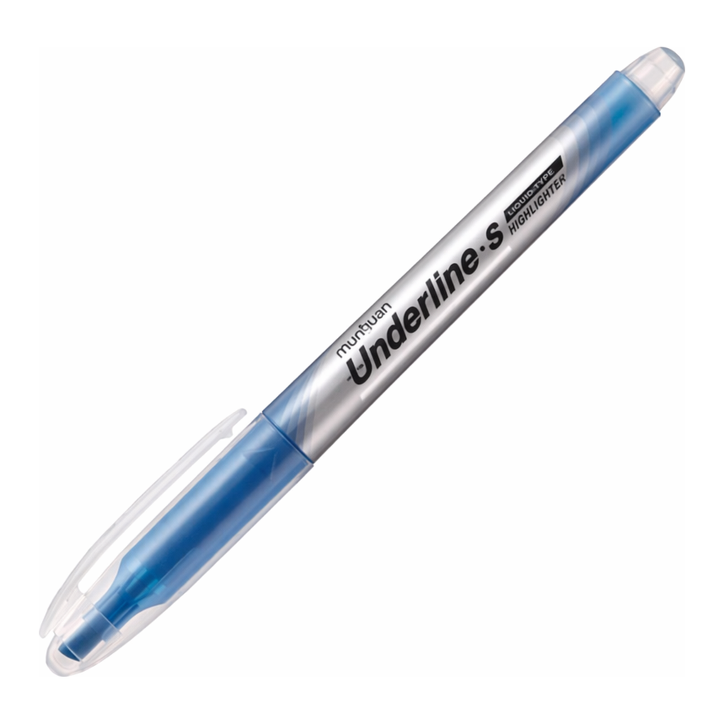 OFFICENEX 문화 언더라인 에스형광펜 (청색/4.0mm)