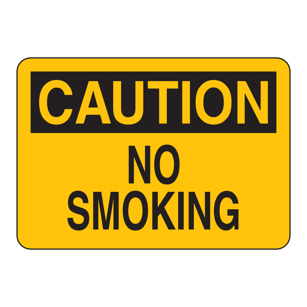 Brady CAUTION No Smoking Sign