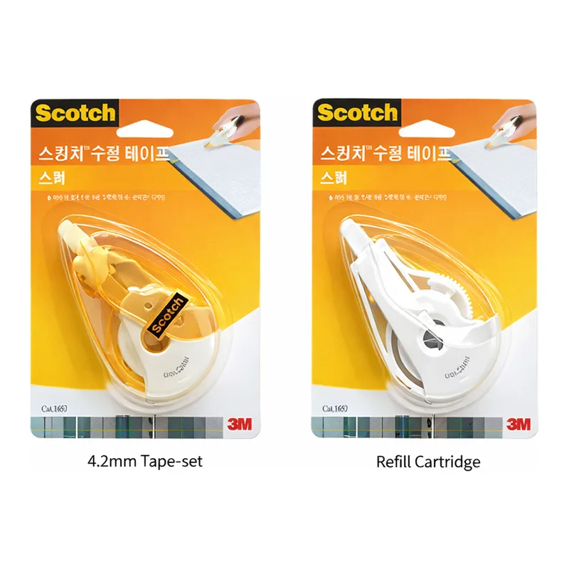 Daihan Science 3M Scotch “1652” 4.2mm Correction Tape, Available Clean Copy, w4.2mm×L8m<br>With