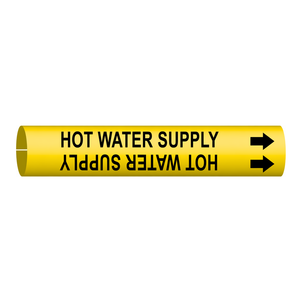 Brady HOT WATER SUPPLY Snap-On Pipe Marker