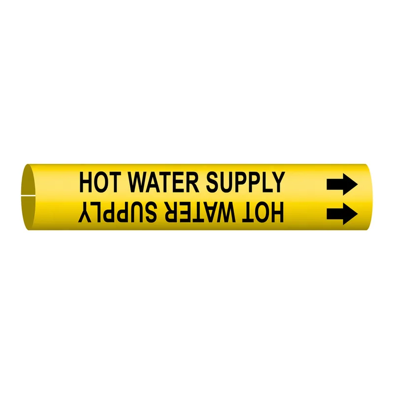 Brady HOT WATER SUPPLY Snap-On Pipe Marker