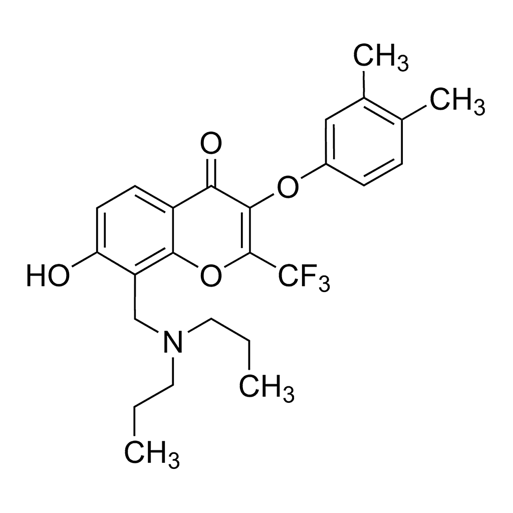 Merck 3-(3,4-Dimethylphenoxy)-8-[(dipropylamino)methyl]-7-hydroxy-2-(trifluoromethyl)-4H-chromen-4-one
