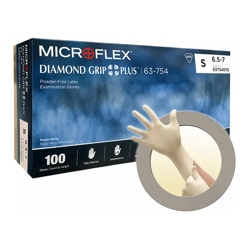 Ansell MF 63-754/다이아몬드그립플러스 (라텍스재질,10인치,'M'기준 6.5g)