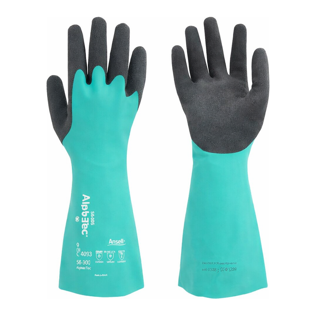 Ansell 알파텍 58-005 (니트릴+네오프렌, 내화학/내유/정전기방지/내열 100°C, 35cm, KCs인증)