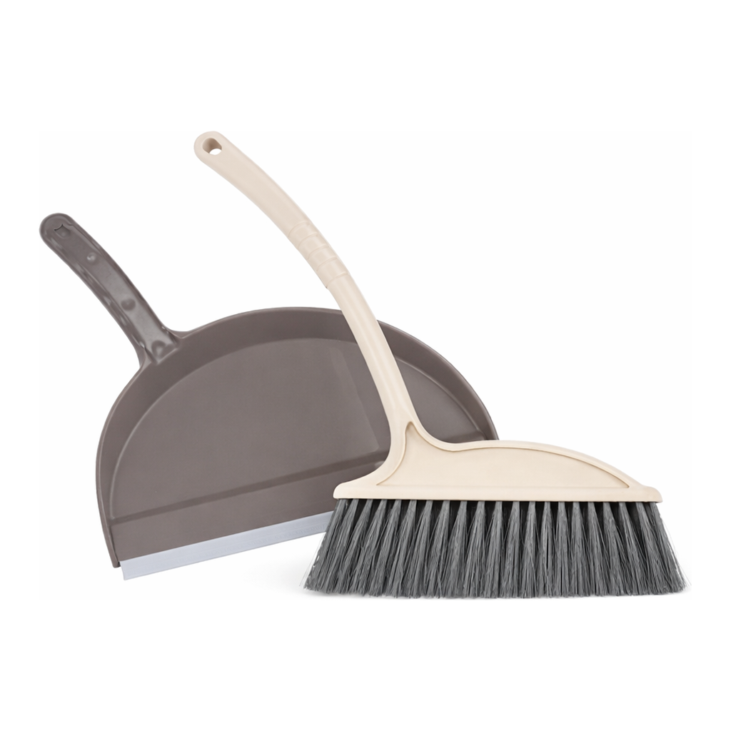 Daihan Science Broom & Dustpan-set, Bristle w285mm, PP Handle with Hanging HoleIdeal for Office