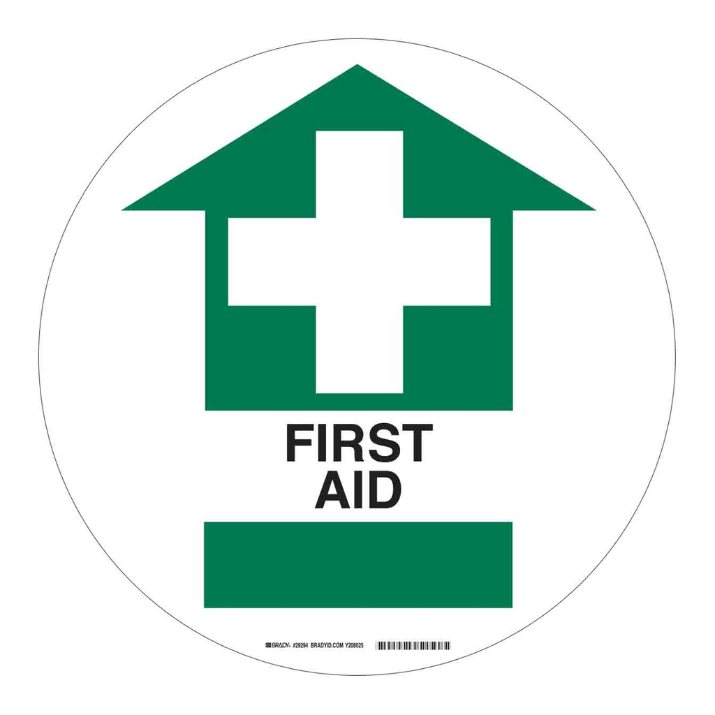 Brady FIRST AID Anti-Slip Floor Sign