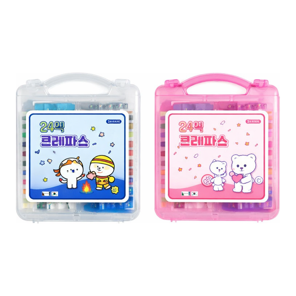 OFFICENEX 모닝 크레파스 24색(핑크/모닝글로리)