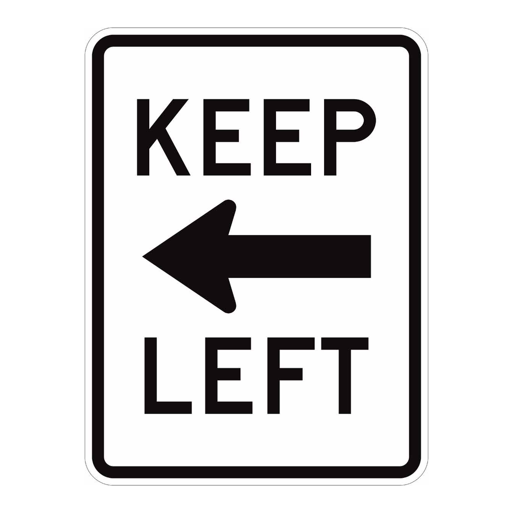 Brady Keep Left Sign