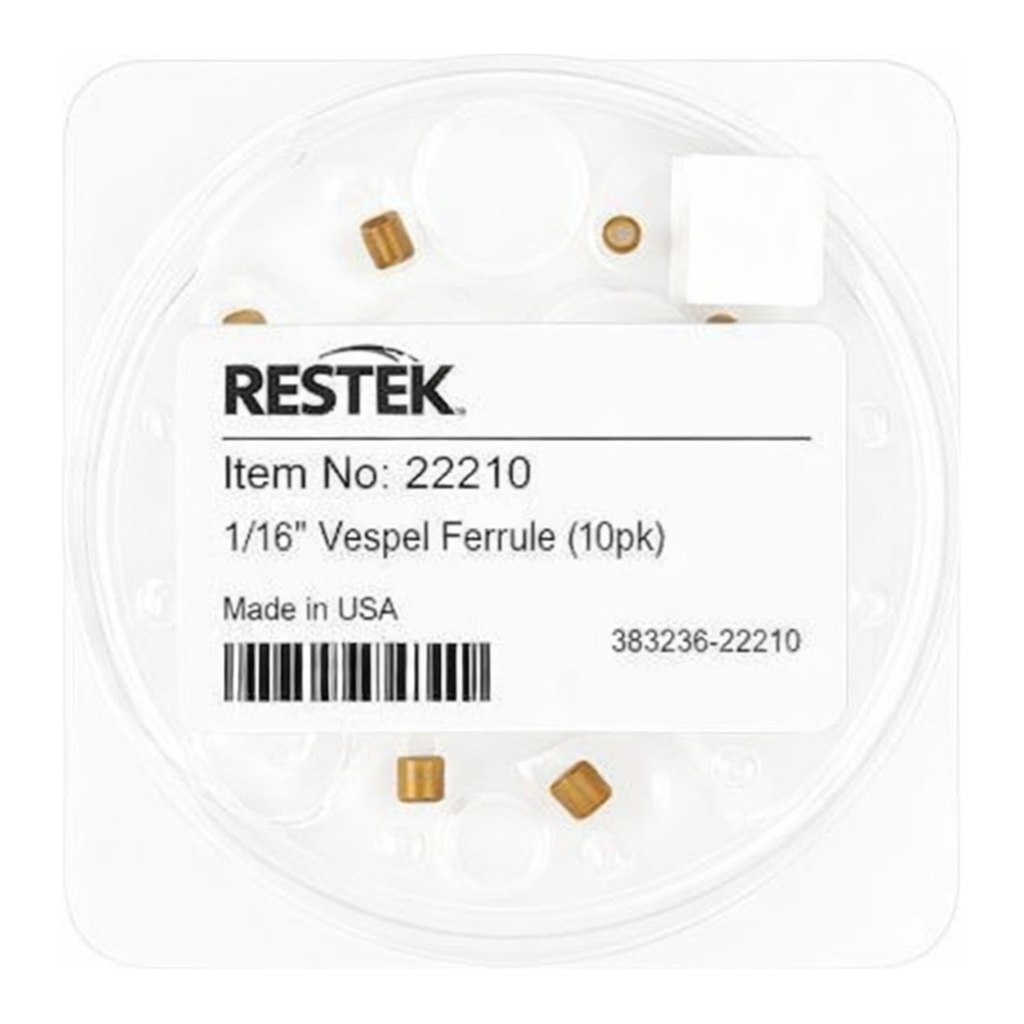 Restek Vespel Ferrules, 1/16in x 1/16in, 10pk