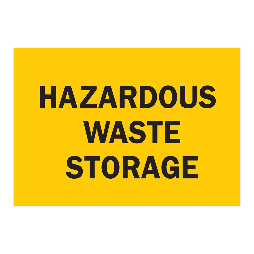 Brady Hazardous Waste Storage Sign