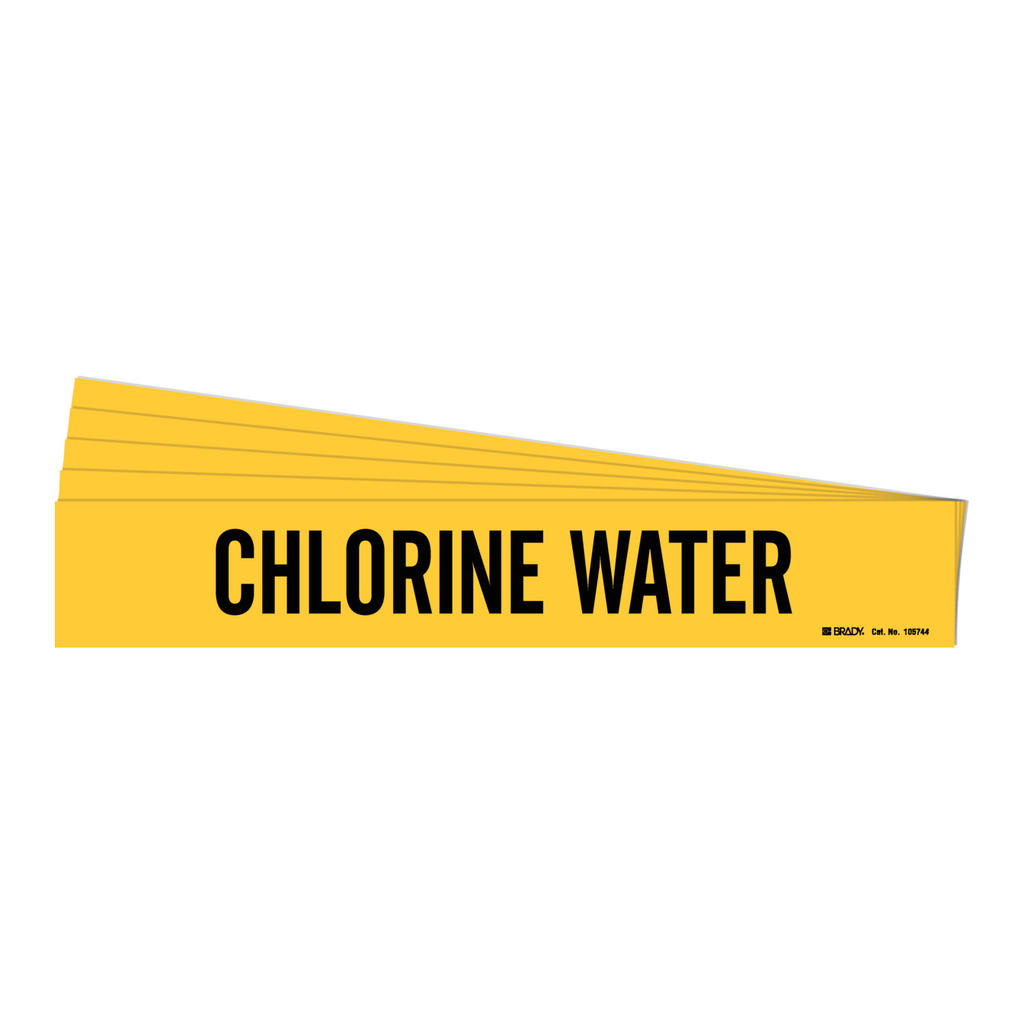 Brady CHLORINE WATER Pipe Marker