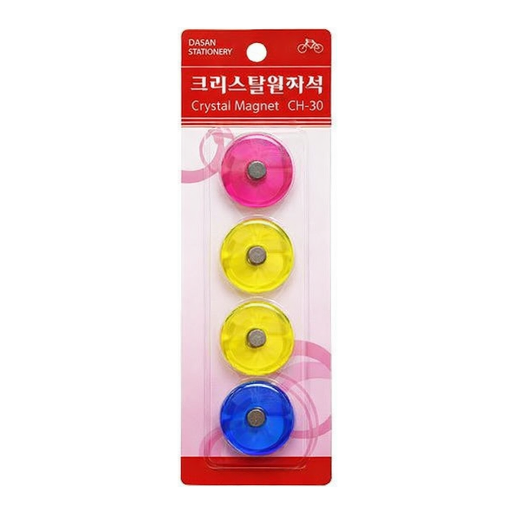 OFFICENEX 크리스탈모양자석홀더(4개입/Ø30mm)