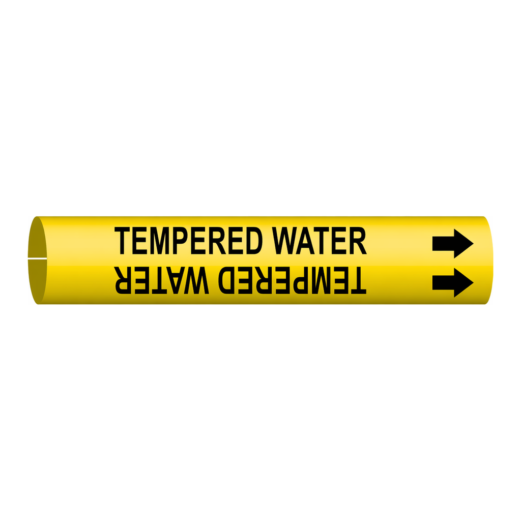 Brady TEMPERED WATER Snap-On Pipe Marker
