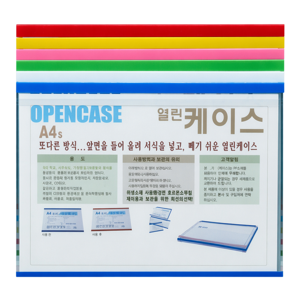 OFFICENEX 다산 열린케이스(A3/430x310mm/가로형/청색)