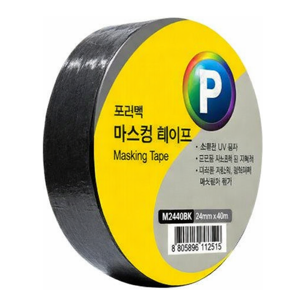 OFFICENEX 프린텍 M2440BK 마스킹테이프ㅡ흑색(24 x 40)