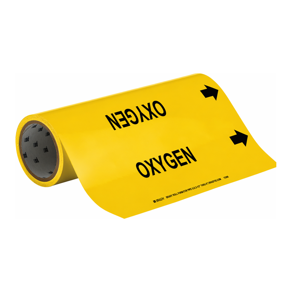 Brady OXYGEN Roll Form Pipe Marker