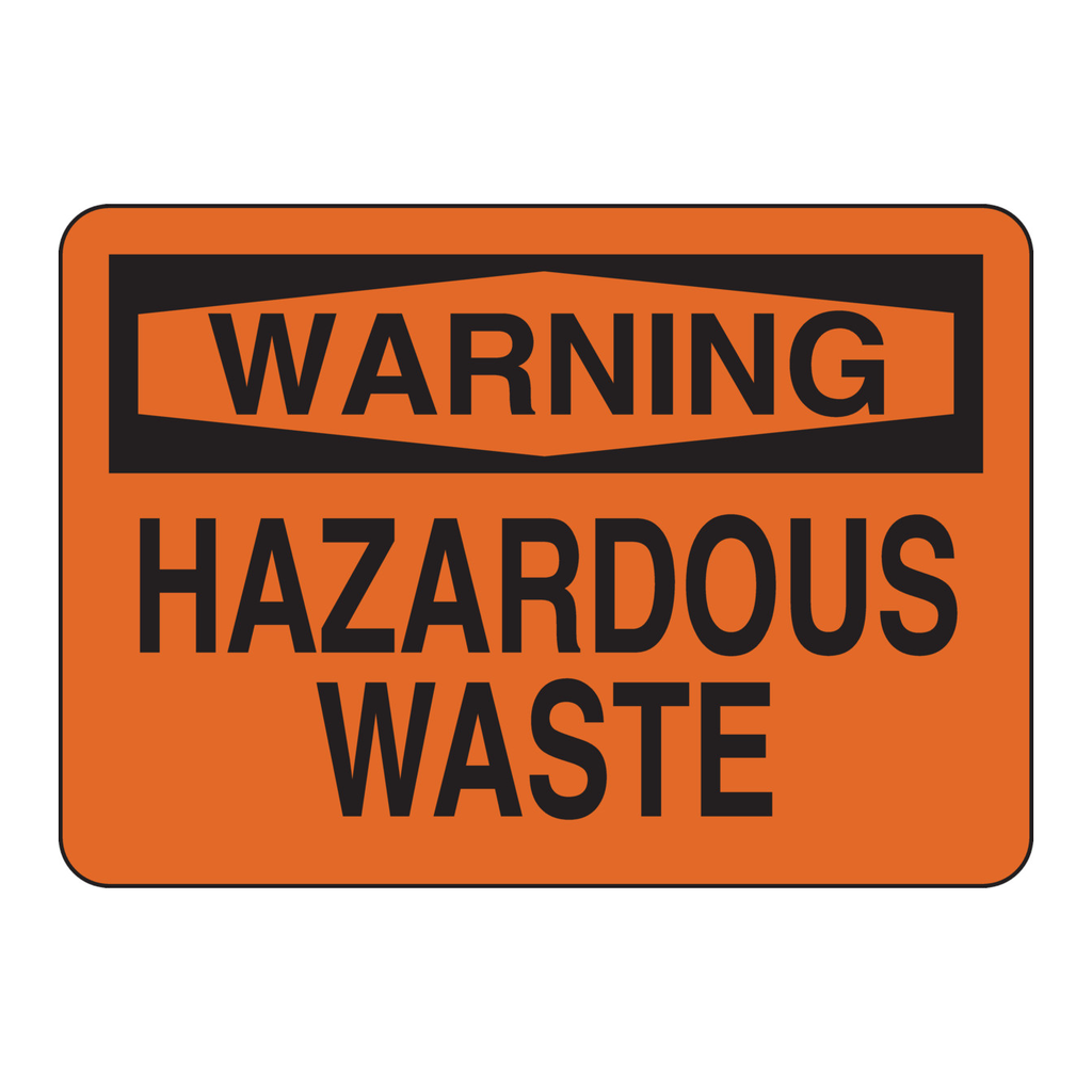 Brady WARNING Hazardous Waste Sign